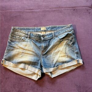 GAP Blue Jean Shorts with Cuffed Hem